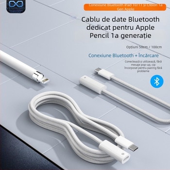 Cablu de încărcare pentru Apple Pencil, prima generație, compatibil cu iPad 10–11, interfață Type-C, brand WXM, model Ly-05-1