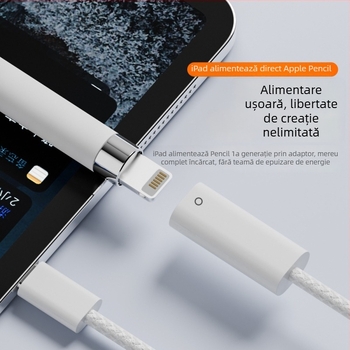 Cablu de încărcare pentru Apple Pencil, prima generație, compatibil cu iPad 10–11, interfață Type-C, brand WXM, model Ly-05-1