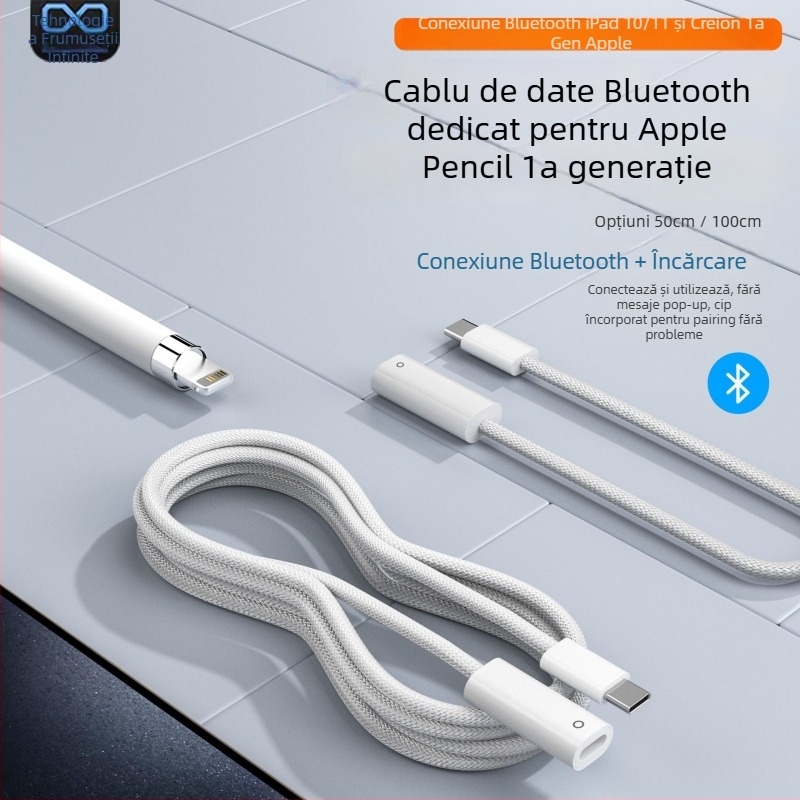 Cablu de încărcare pentru Apple Pencil, prima generație, compatibil cu iPad 10–11, interfață Type-C, brand WXM, model Ly-05-1