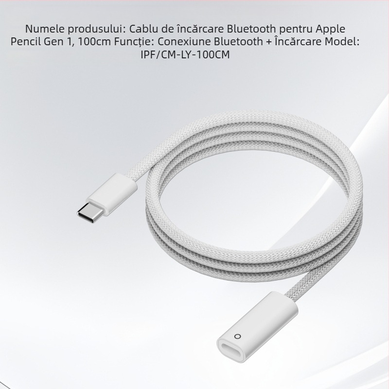 Cablu de încărcare pentru Apple Pencil, prima generație, compatibil cu iPad 10–11, interfață Type-C, brand WXM, model Ly-05-1