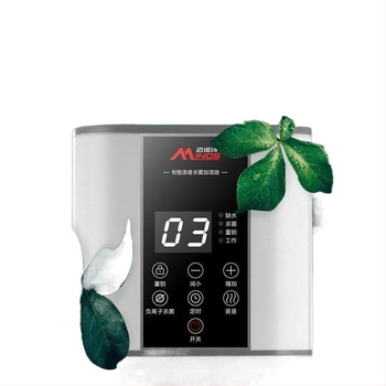 Umidificator și purificator de aer cu control vocal, model pe podea, debit de aer 400 m³/h, potrivit pentru camere de 61 m² sau mai mari, alimentare cu baterie de litiu, reglare ozon