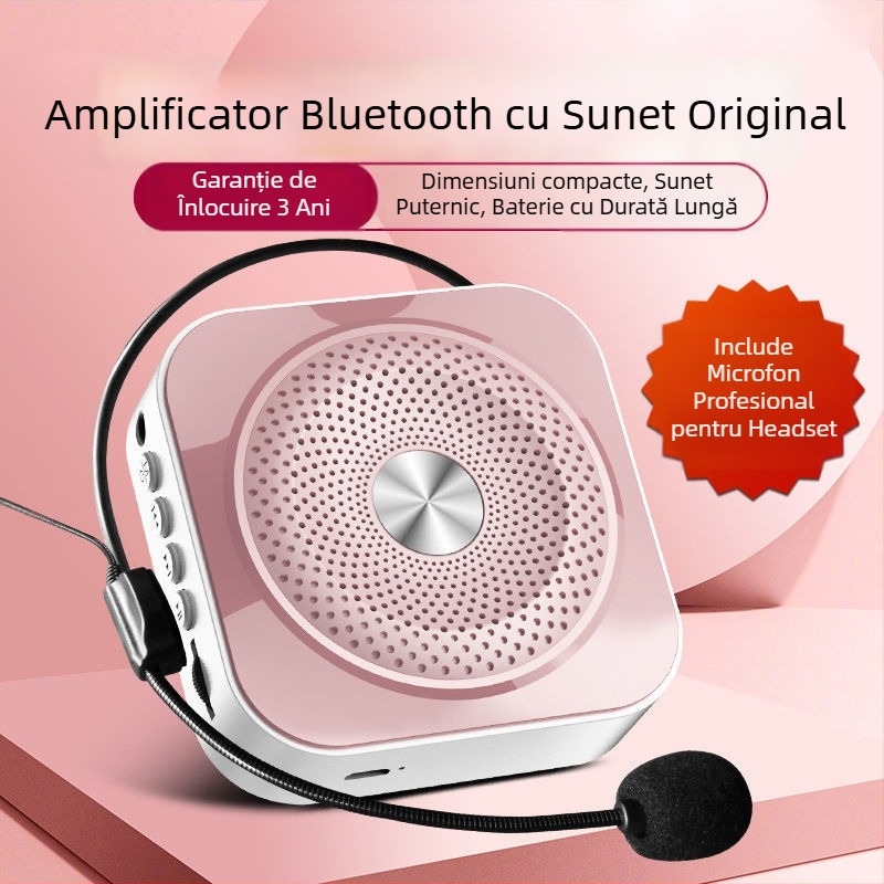 Boxă portabilă cu microfon încorporat pentru karaoke pe computer, baterie 1200–2000 mAh, autonomie 8–12 ore, putere 1 W, SNR ≥100 dB