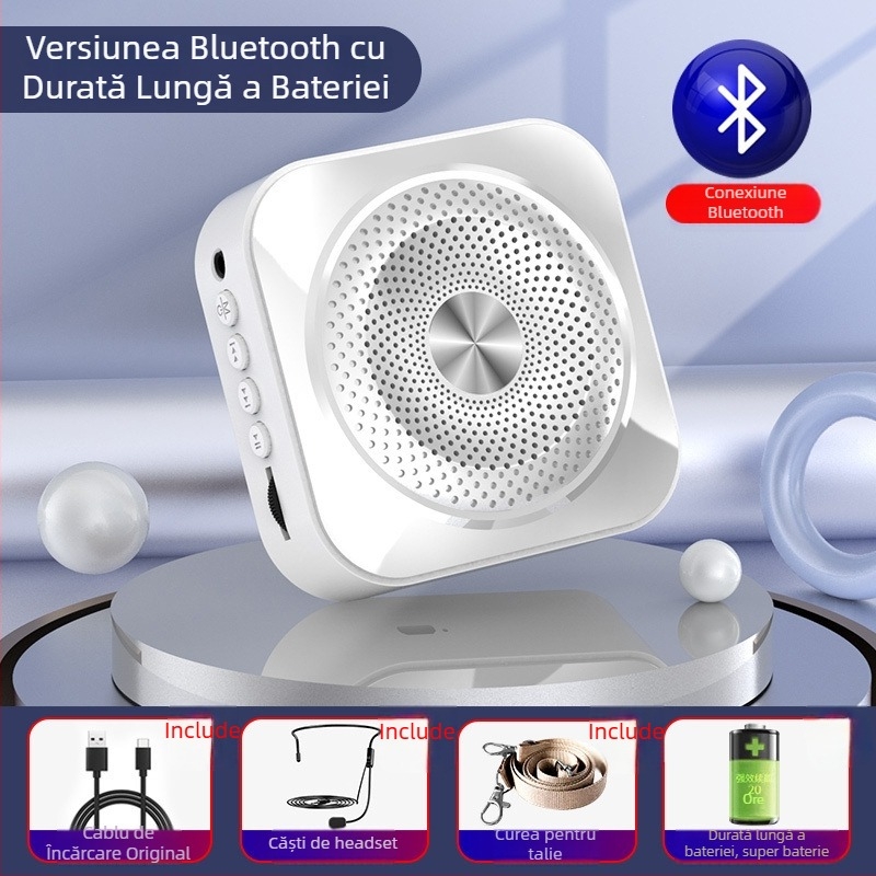 Boxă portabilă cu microfon încorporat pentru karaoke pe computer, baterie 1200–2000 mAh, autonomie 8–12 ore, putere 1 W, SNR ≥100 dB