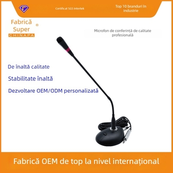 Microfon condensator gooseneck pentru conferințe — 40 Hz–16 kHz, -40 dB ±2 dB, alimentare 48V