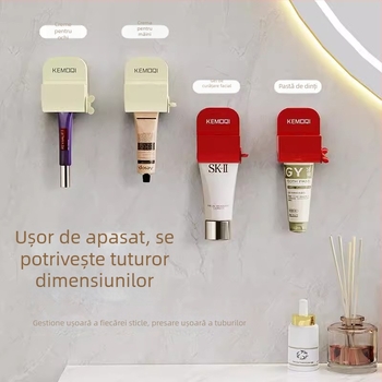 JUXIN Suport pentru periuțe de dinți, montat pe perete, pentru pahar de apă de gură