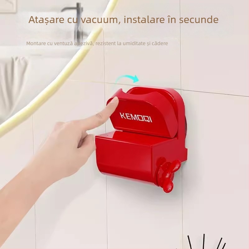 JUXIN Suport pentru periuțe de dinți, montat pe perete, pentru pahar de apă de gură