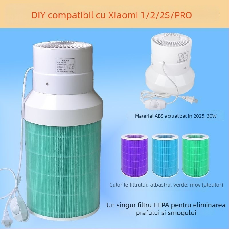 Purificator de aer cu eliminare formaldehidă, debit de aer 400 m³/h sau mai mare, potrivit pentru dormitor, fără instalare (Debit de aer ≥400 m³/h; Suprafață ≥61 m²; Zgomot >70 dB; Fără instalare)