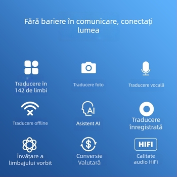 Traducător multilingv cu Android, Bluetooth, operare prin buton, carcasă ABS