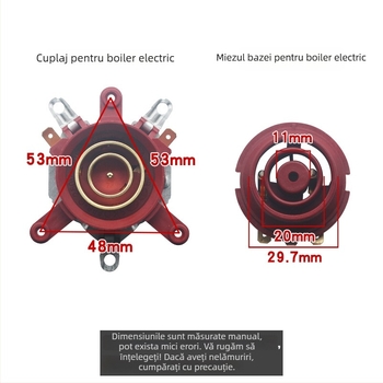 Bază universală pentru fierbător electric cu întrerupător de control al temperaturii, conector și cuplaj priză