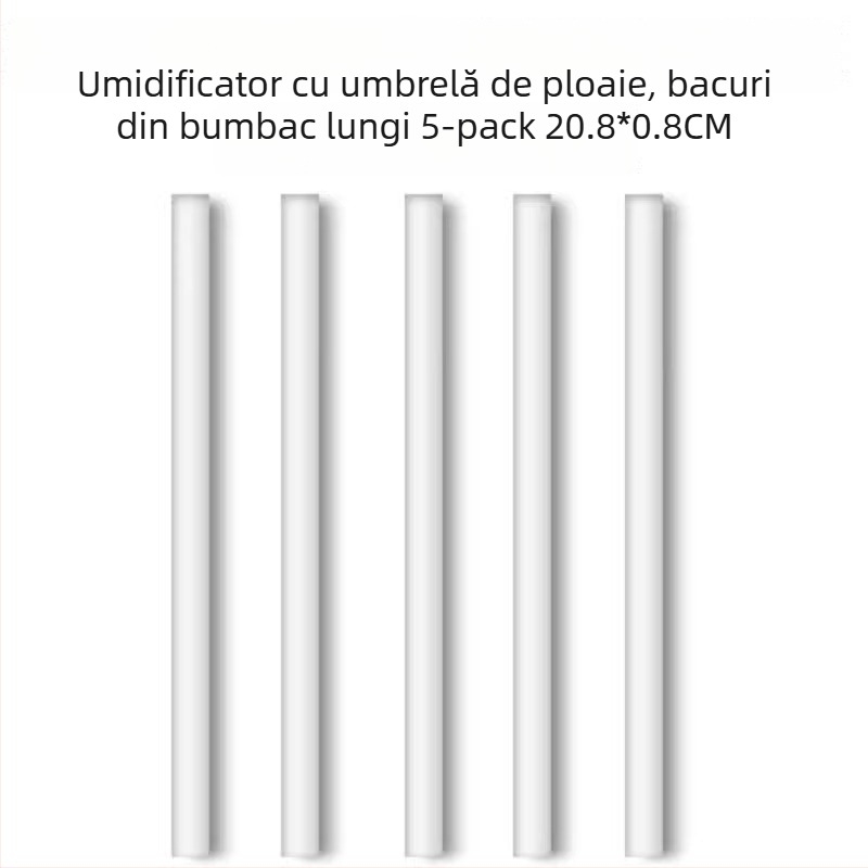 Umidificator USB pentru încăperi până la 10 m², rezervor 0,5–1 L, 1 duză de ceață, zgomot redus 36–45 dB, alimentare USB 5V/1A