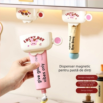 Presa de pastă de dinți montată pe perete - clip pentru pastă și curățător facial, Keeping safe, uz general, 2 stiluri