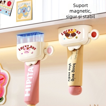 Presa de pastă de dinți montată pe perete - clip pentru pastă și curățător facial, Keeping safe, uz general, 2 stiluri