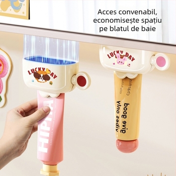 Presa de pastă de dinți montată pe perete - clip pentru pastă și curățător facial, Keeping safe, uz general, 2 stiluri