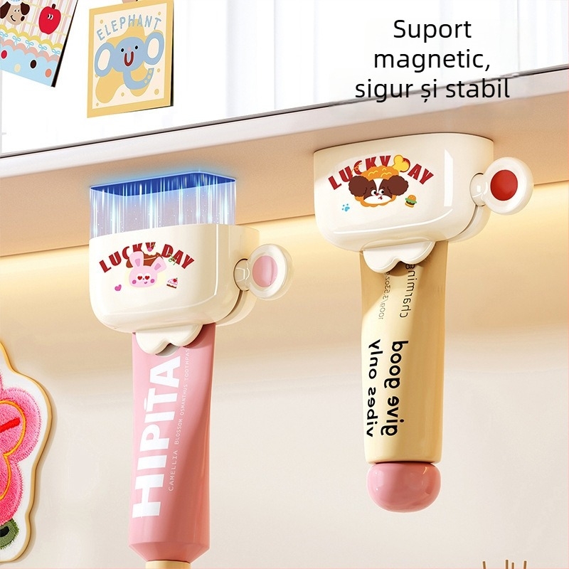 Presa de pastă de dinți montată pe perete - clip pentru pastă și curățător facial, Keeping safe, uz general, 2 stiluri