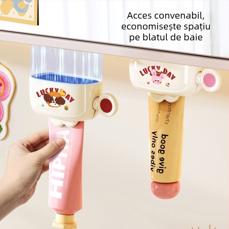 Presa de pastă de dinți montată pe perete - clip pentru pastă și curățător facial, Keeping safe, uz general, 2 stiluri