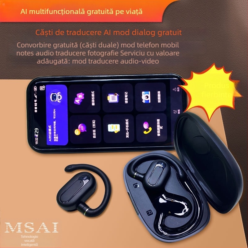 Traducător de conversații T29: traducere video și audio, mod dialog AI, traducere offline, traducere foto, căști binaurale