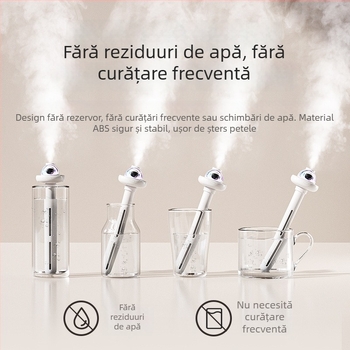 Umidificator de uz casnic – silențios, desktop, acoperire 21–30 m², rezervor 1,0–2,5 L, 1 ieșire ceață, zgomot 36–45 dB, alimentare USB / baterie uscată / alimentare încorporată