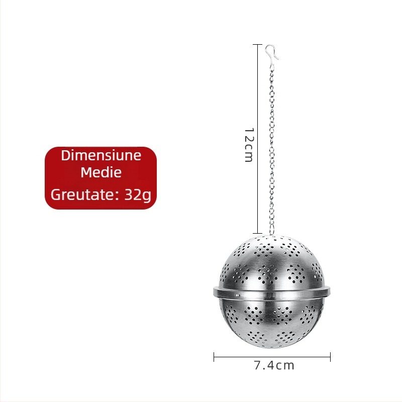 Infuzor de ceai din oțel inoxidabil 304 – bilă de filtrare multifuncțională pentru ceai, condimente și supă; Brand Xinghao; Stil: modern simplu; Lansat în 2019
