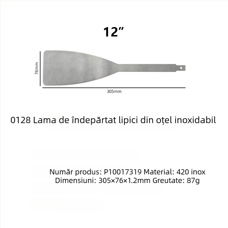 Peng gong lamă din oțel inoxidabil pentru unealtă electrică, cu lamă de cauciuc, pentru demontarea parbrizului și reparații auto