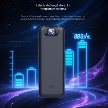 Cameră inteligentă pentru exterior, 1080p, lentilă de 4mm, vizionare nocturnă, microfon încorporat, control prin aplicație mobilă, stocare în cloud