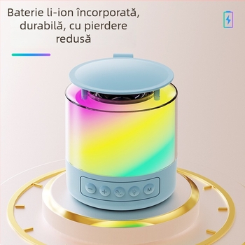 Lampă proiecție cer stele Bluetooth karaoke, sistem audio all-in-one cu microfon, Bluetooth 5.1, 5W, 100 Hz–20 kHz, SNR ≥85 dB, baterie încorporată