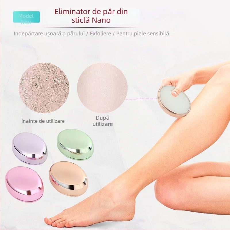 Îndepărtător manual de păr pentru corp cu tehnologie din sticlă nano, model SK-1199, material ABS, greutate 90 g, curățare pentru întreg corpul