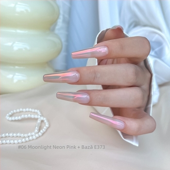 GAOY GOYA Pudră pentru unghii cu glitter – model Lună, luciu fluorescent Aurora