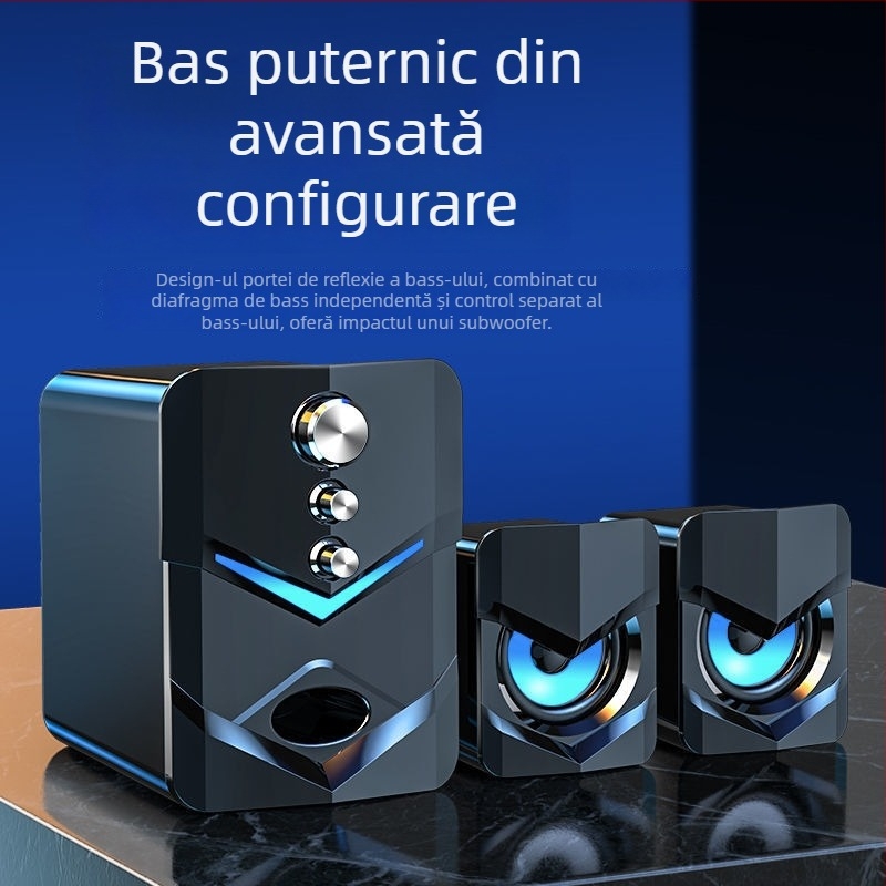SADA Difuzor de birou pentru PC/Laptop cu Bluetooth, sunet 2.1, subwoofer