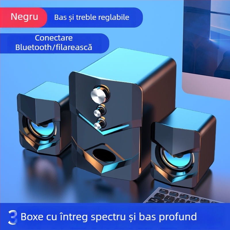 SADA Difuzor de birou pentru PC/Laptop cu Bluetooth, sunet 2.1, subwoofer