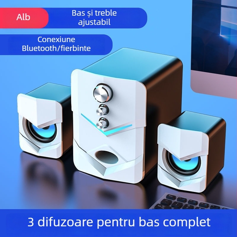 SADA Difuzor de birou pentru PC/Laptop cu Bluetooth, sunet 2.1, subwoofer