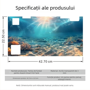 Fundal pentru acvariu - acrilic, formă mini, decor de peisaj, scop principal: amenajare a acvariului, funcție: altceva