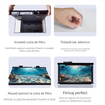 Fundal pentru acvariu - acrilic, formă mini, decor de peisaj, scop principal: amenajare a acvariului, funcție: altceva