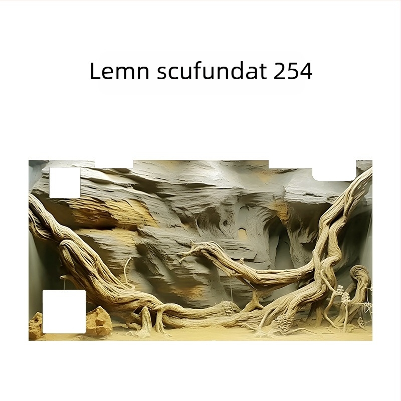 Fundal pentru acvariu - acrilic, formă mini, decor de peisaj, scop principal: amenajare a acvariului, funcție: altceva