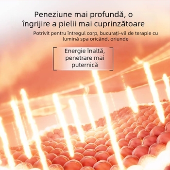 HAOSHIDA Dispozitiv de înfrumusețare cu terapie LED cu fotoni – rejuvenarea pielii, lumină roșie și albastră, ioni negativi (IPX2 impermeabil; uz casnic)