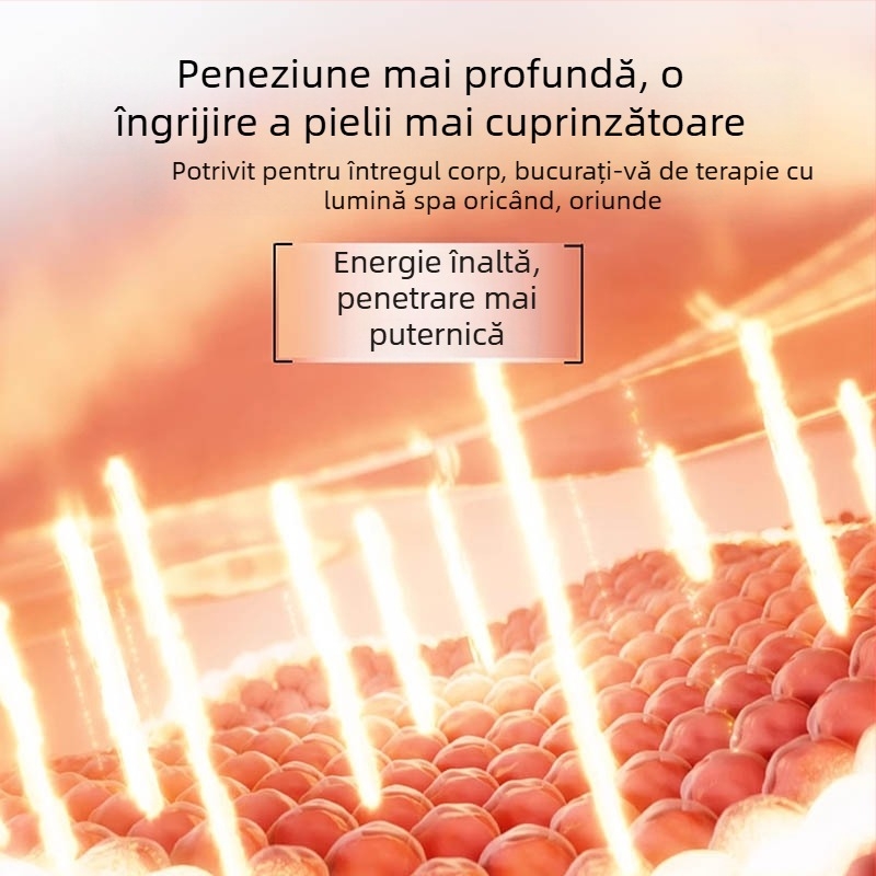 HAOSHIDA Dispozitiv de înfrumusețare cu terapie LED cu fotoni – rejuvenarea pielii, lumină roșie și albastră, ioni negativi (IPX2 impermeabil; uz casnic)