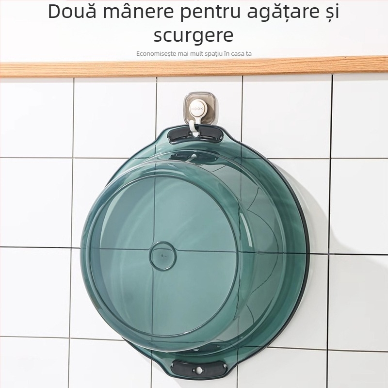 Bazin plastic pentru uz casnic, îngroșat și durabil, pentru spălarea feței și a legumelor (Material: Alte; Greutate netă: 120–150 g; Ambalare: 60/80 buc.; Greutate brută: sub 0,5 kg; Lansare: 2025)