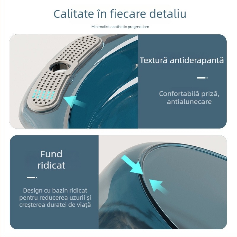 Bazin plastic pentru uz casnic, îngroșat și durabil, pentru spălarea feței și a legumelor (Material: Alte; Greutate netă: 120–150 g; Ambalare: 60/80 buc.; Greutate brută: sub 0,5 kg; Lansare: 2025)