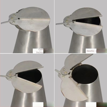 Cap de control al temperaturii pentru oală cu cărbune, oțel inoxidabil, capacitate 2.1–4 L, fără energie electrică