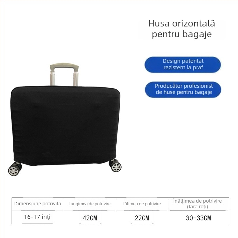 Husă de protecție pentru bagaje, elastică, poliester, culoare solidă, anti-tăiere