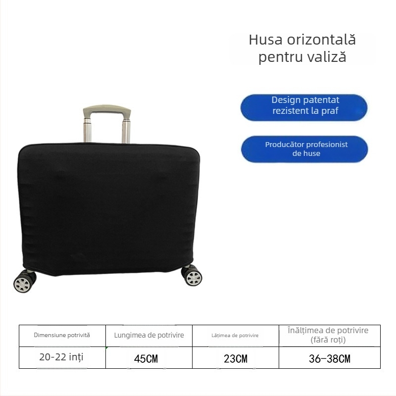 Husă de protecție pentru bagaje, elastică, poliester, culoare solidă, anti-tăiere