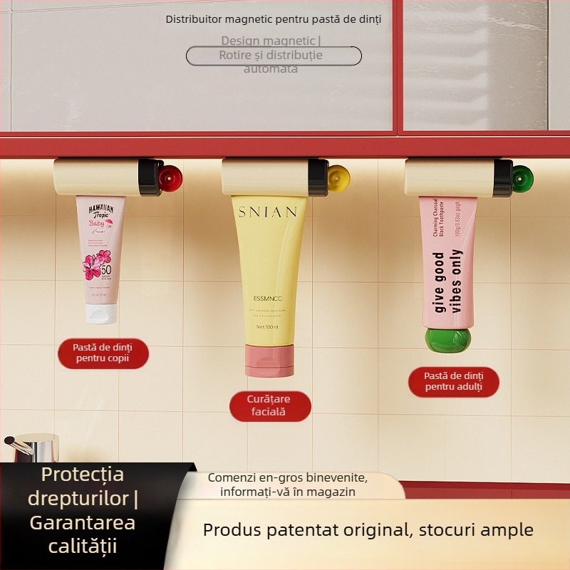 Presor circular magnetic pentru pastă de dinți — Jiuyue, pentru adolescenți, ambalaj simplu