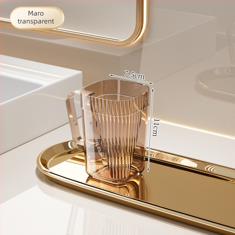 Cupa acrilică pentru apă de gură și organizator de periuțe – depozitare multifuncțională pentru pastă de dinți și periuțe, uz casnic