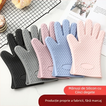 Mănuși de bucătărie din silicon, izolație termică – anti-arsură, stil modern minimalist, personalizabile