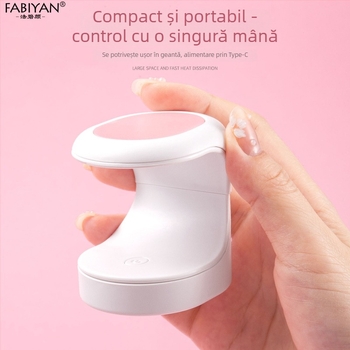 Lampa fototerapie pentru unghii SKU001577, Lampa compactă pentru uscare Gel Oje, Previne înnegrirea degetelor, Uscare rapidă
