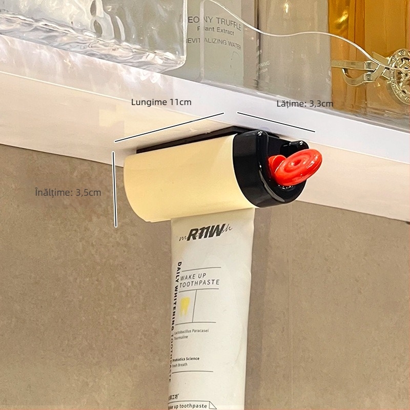 Suport magnetic pentru pastă de dinți sub dulapul de baie, montaj fără găuri, clips de depozitare pentru produsele de îngrijire a feței