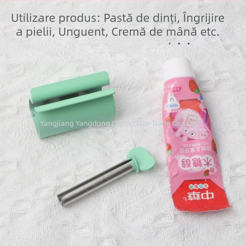 Stoarcător de pastă de dinți din oțel inoxidabil 304, rotativ manual, pentru pastă de dinți și produse de curățare pentru față, Lizhong