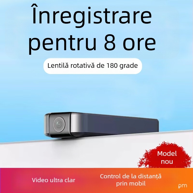 Cameră Wi‑Fi mică pentru monitorizare casnică, 1080P, obiectiv unghi larg, suport card TF, vedere de noapte, detecție mișcare cu alerte