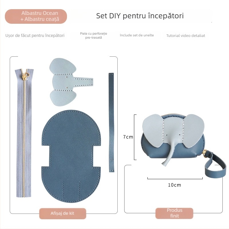 Portofel pentru monede din piele naturală, cu piele de vită cu două straturi, design unisex, pentru depozitare