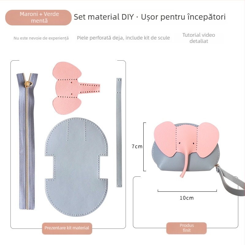 Portofel pentru monede din piele naturală, cu piele de vită cu două straturi, design unisex, pentru depozitare