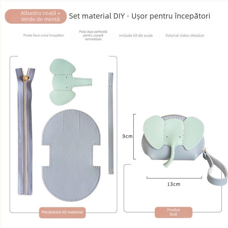 Portofel pentru monede din piele naturală, cu piele de vită cu două straturi, design unisex, pentru depozitare